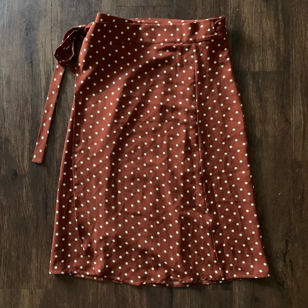 Midi polka dot skirt